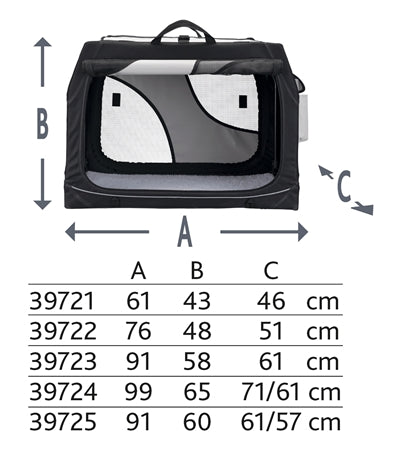 Trixie Reisekorb Vario Schwarz / Grau