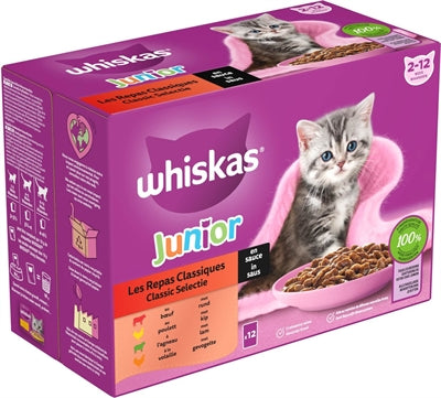 Whiskas Multipackbeutel Junior Classic Selection Fleisch In Sauce