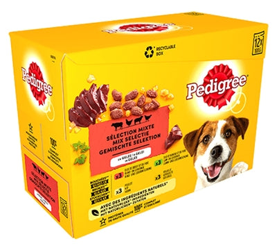 Pedigree Stammbaum Multipack-Mahlzeitbeutel Favoriten In Gelee