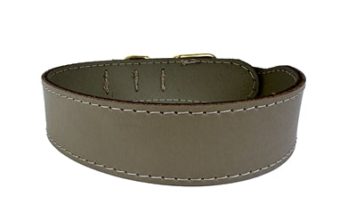 Sazzz Hundehalsband Pionier Klassisches Leder Taupe