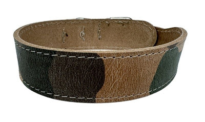 Sazzz Hundehalsband Boho Vintage Leder Camouflage