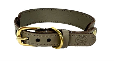 Sazzz Hundehalsband Sweetie Classic Leder Taupe