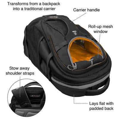 Kurgo G-Train Rucksack Schwarz